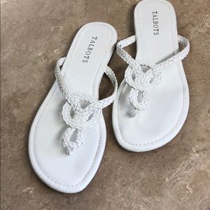 Talbots size 8 white sandal